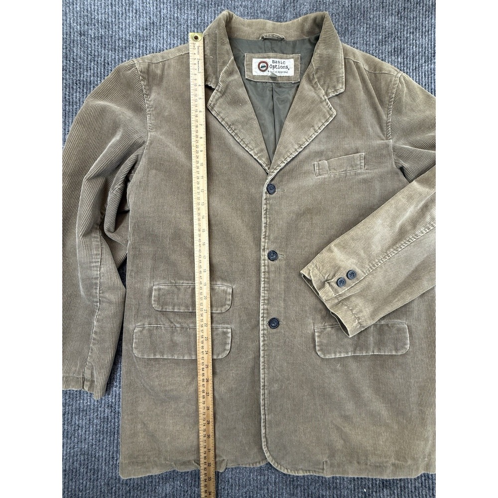 Basic Options Blazer Mens Large Brown Corduroy Ja… - image 3